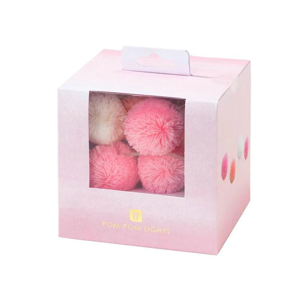 Pink Pom Pom Lights 2m 20leds