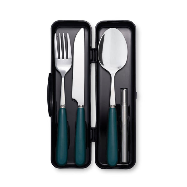 Travel Cutlery Emerald Green/black Box