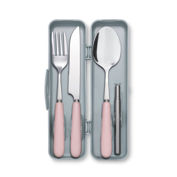 Travel Cutlery Matt Pink/grey Box