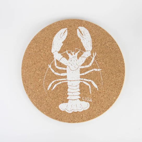 LIGA Cork Placemat White Lobster