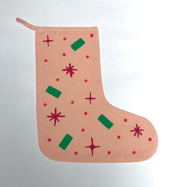 ANNUAL STORE Christmas Stocking - Blancmange / Christmas Berry / Holly