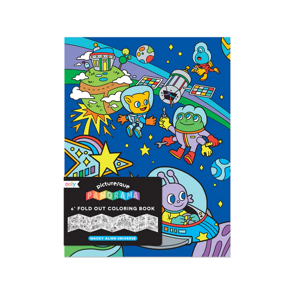 Ooly Picturesque Panorama Coloring Book - Wacky Alien Universe