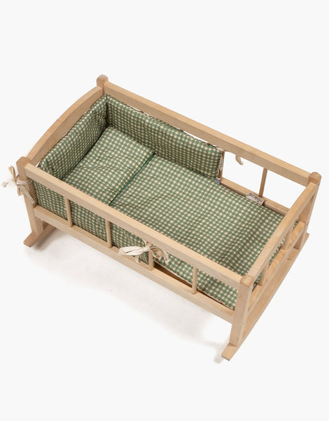 Green gerd gerdly rocking doll bed