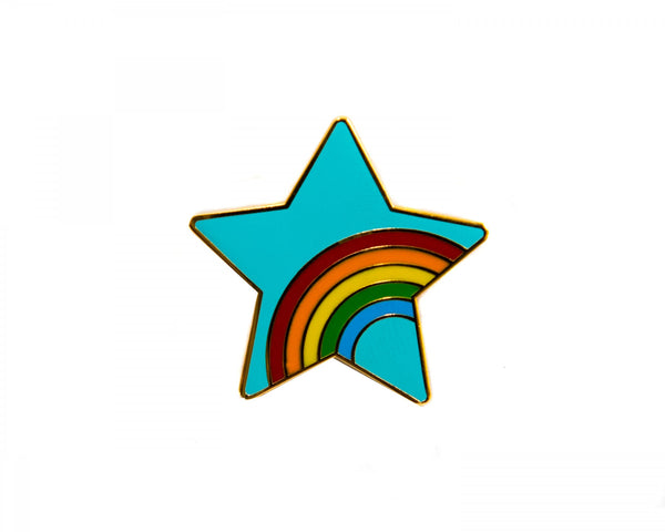 Acorn & Will Enamel Pin Rainbow Star