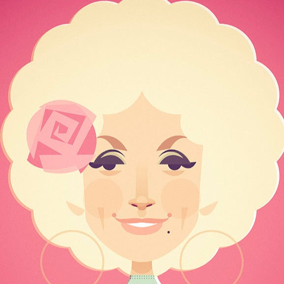 Stanley Chow Dolly Parton A4 Print