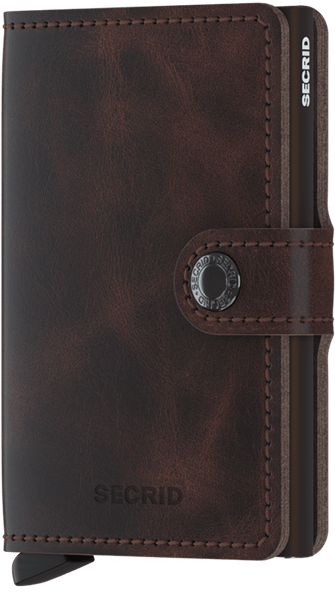 Secrid Vintage Chocolate Leather Mini Wallet