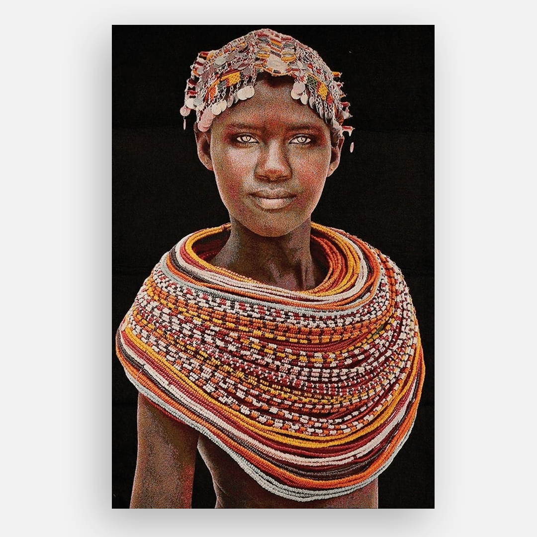 Thomas Albrecht Tapestry Wall Art Samburu Girl – Black