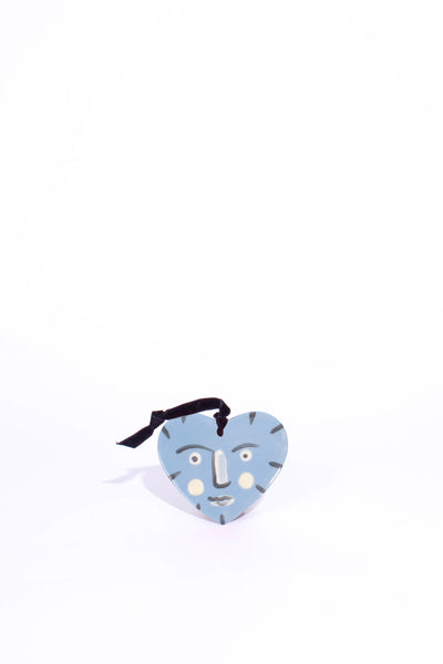 K.S CREATIVE POTTERY Isolation Face Hanging Decoration - Blue