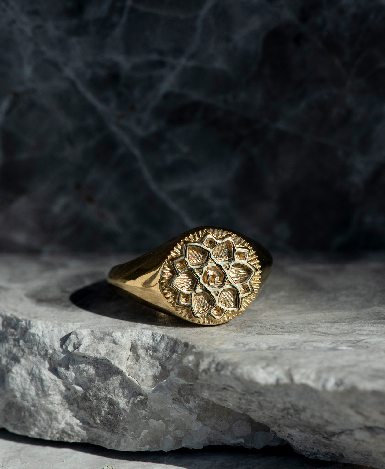 Love - Anahata Gold Chakra Ring