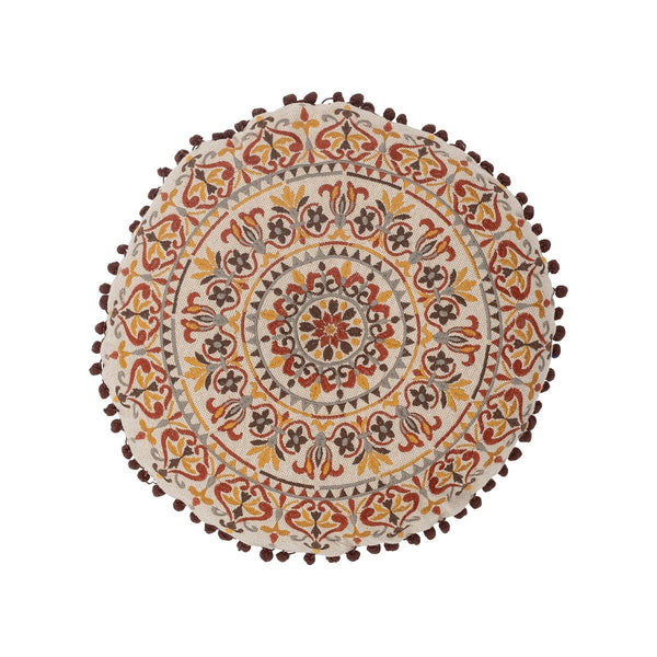 Round Embroidered Cushion