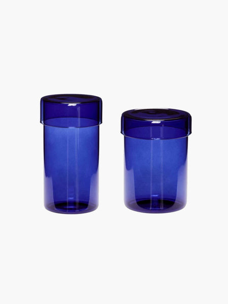 Hubsch Pop Storage Jars Large - Blue