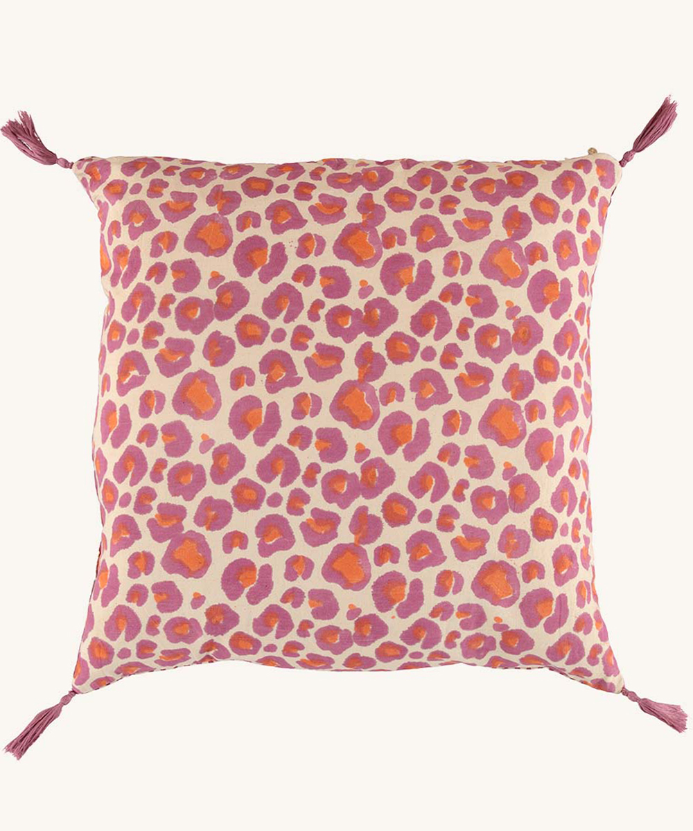 Doing Goods Pink Leopard Pillow Large 