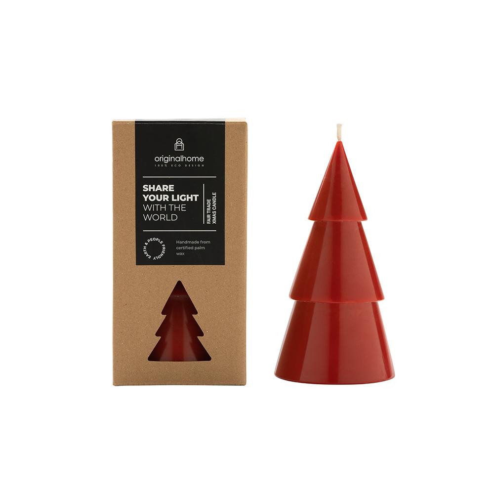 Prospectt Large Red Xmas Tree Candle