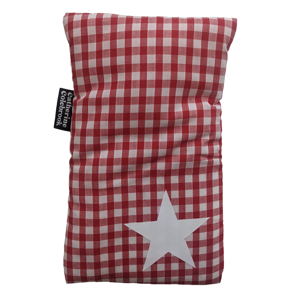 Small Red Gingham Star Hot Water Bottle