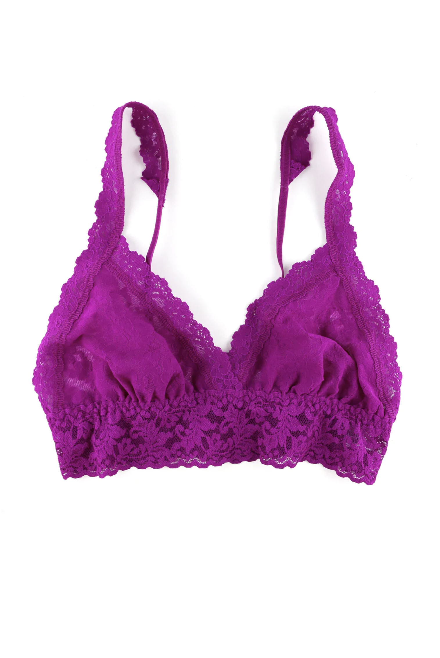 Signature Lace Crossover Bralette - Countess Pink