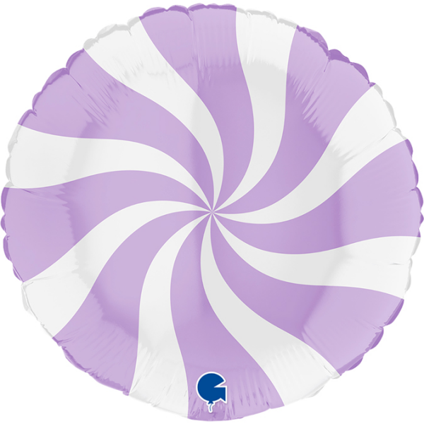 thepartyville G018m01whgr Round Swirly Purple