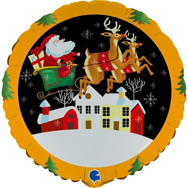 thepartyville Grabo – Santa In Sleigh 18″ Standard Pkt – 78030