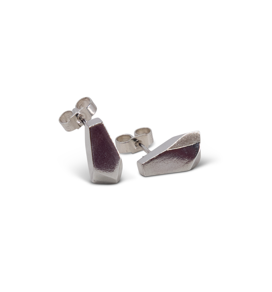 Faceted Odd Studs Silver