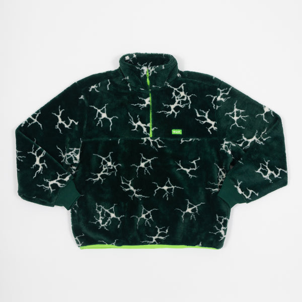 Green Quake Sherpa ¼ Zip Pullover