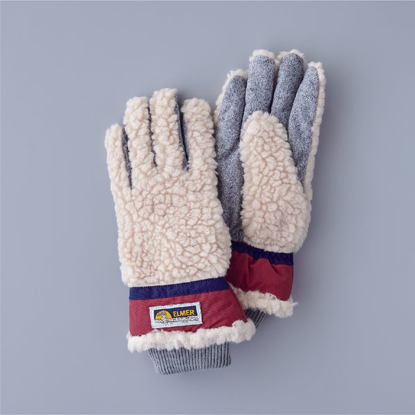 Elmer Gloves 353 Wool Pile Gloves - Beige/wine