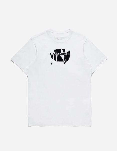 Flock Print T-shirt - White