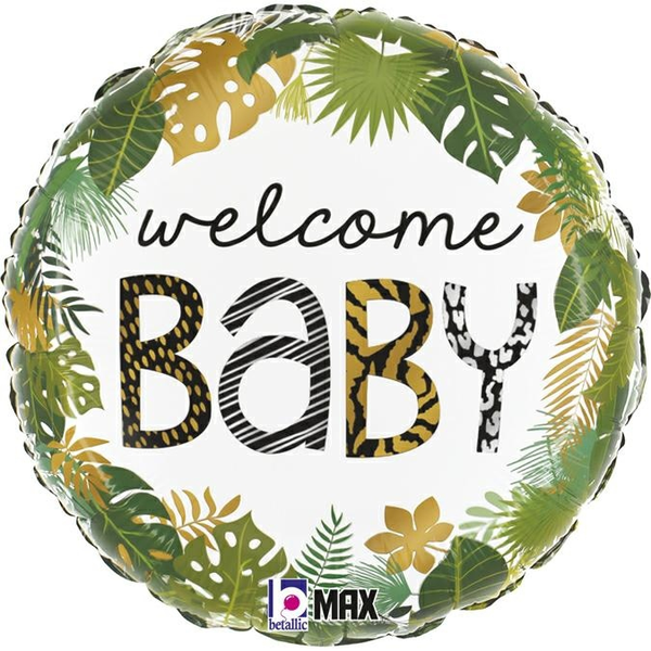 thepartyville Betallic Folienballon Jungle Welcome Baby