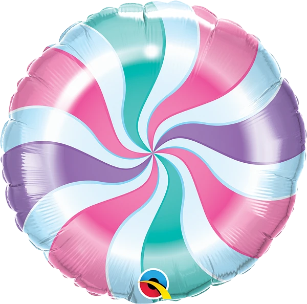 Qualatex Candy Pastel Swirl Foil Balloon