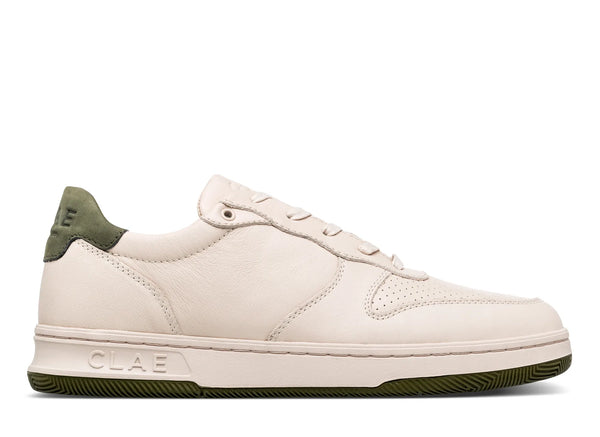 Clae Sneakers - Malone Smoke Leather Olive