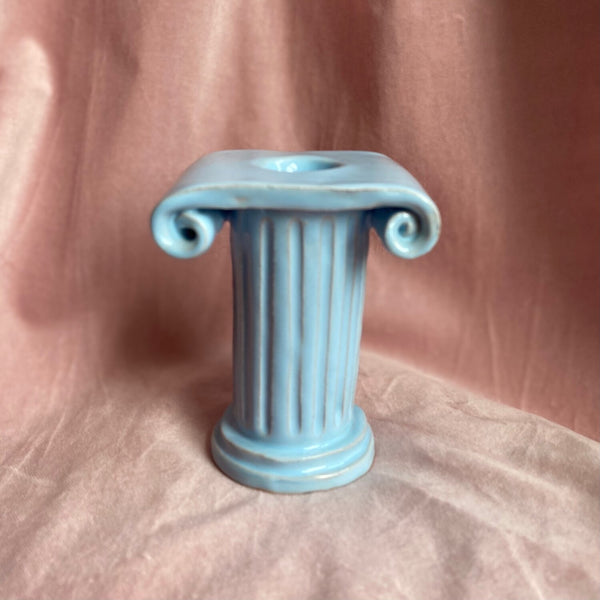 Column Of Strength Candle Holder - Sky Blue