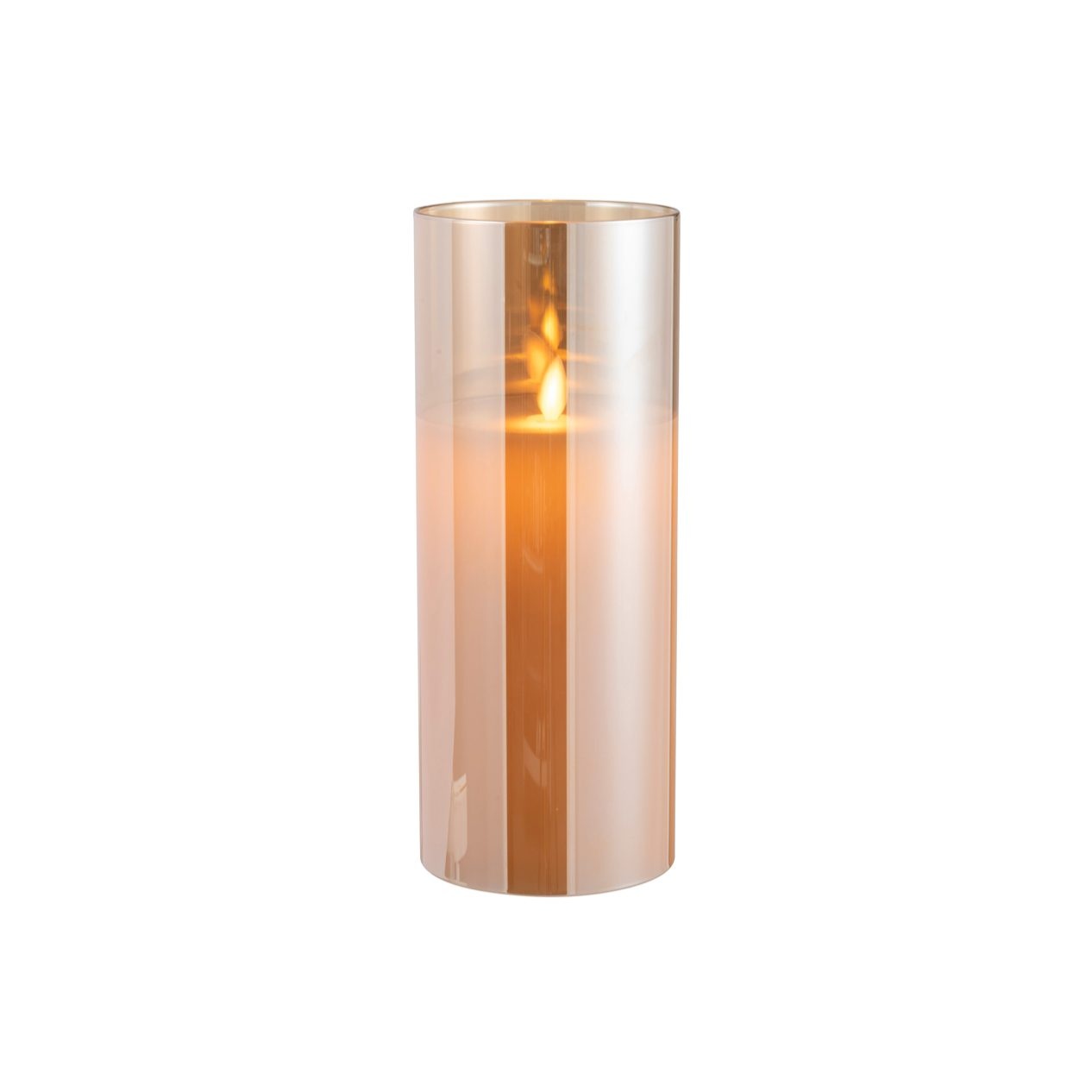 Large Amber Glass LED Lamp