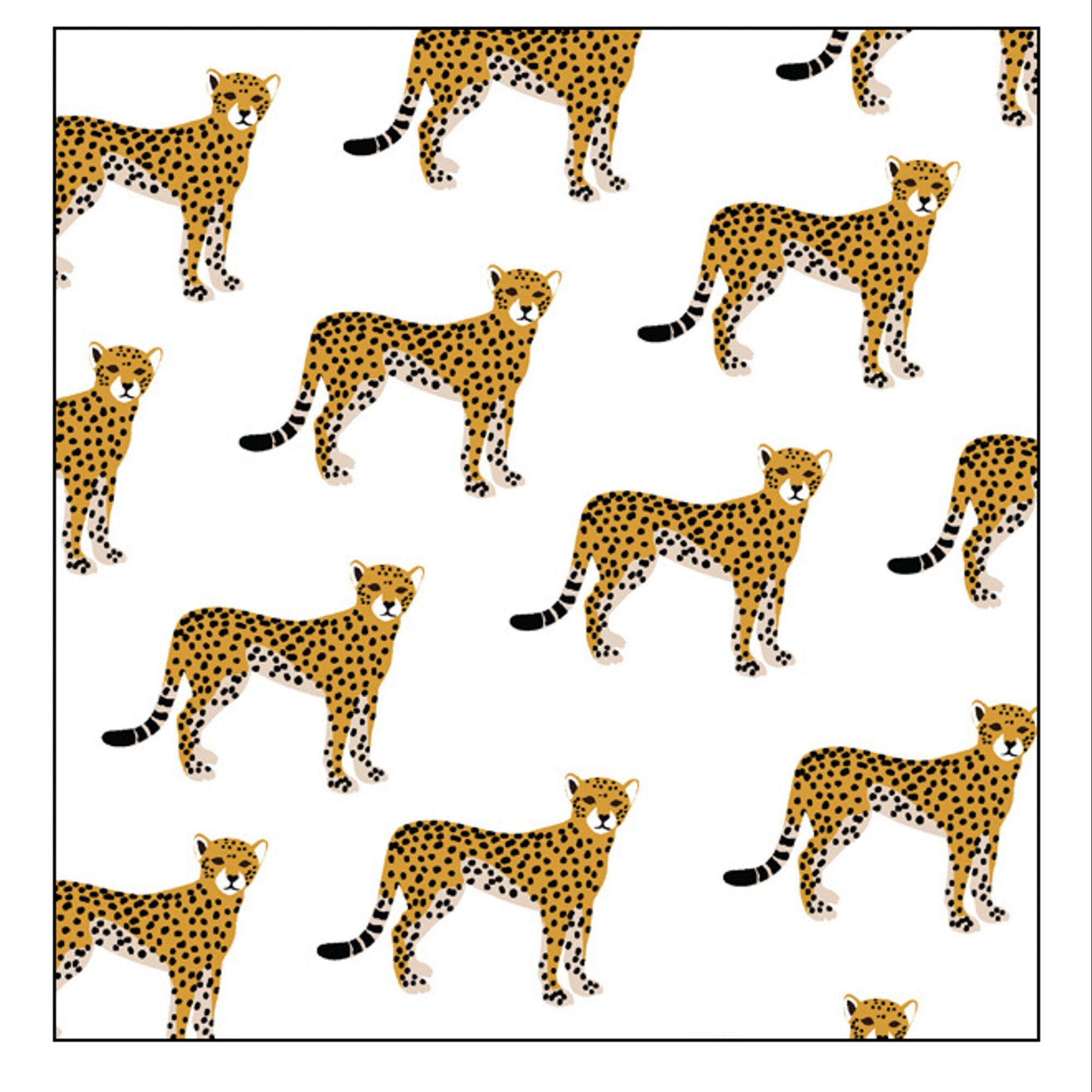 Pack of 20 Large Paper Napkins with Leopard Print