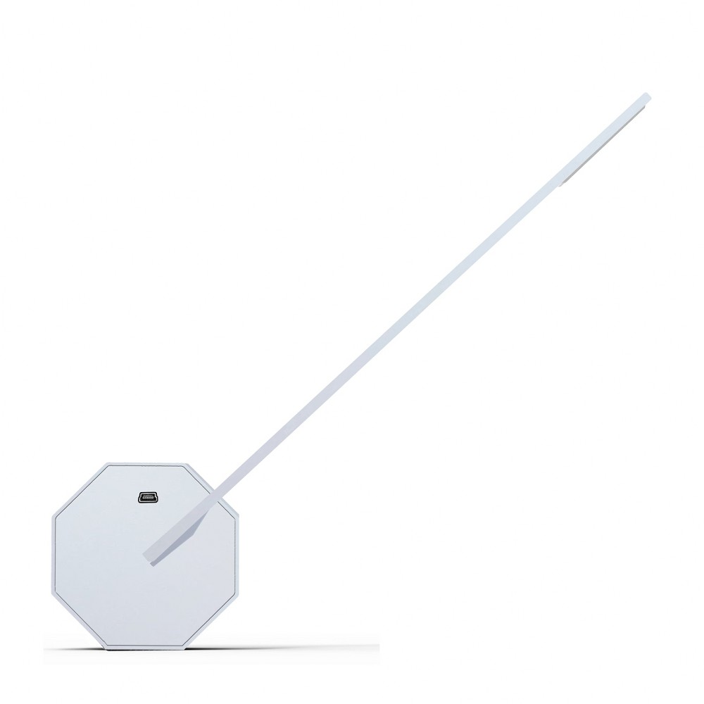 Gingko Design Octagon One Table Desk Lamp In White