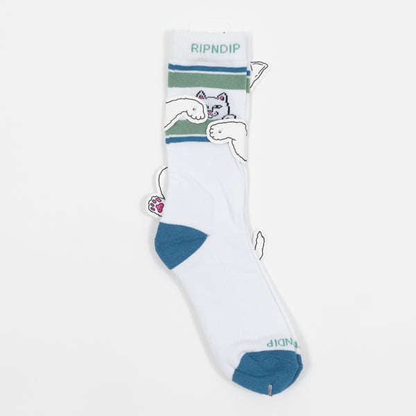 White Peeking Nermal Socks