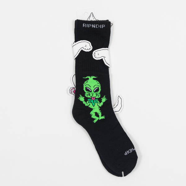 Black Bah Humbug Christmas Socks