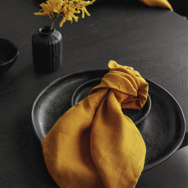 Set Of Two Cumin Linen Napkins