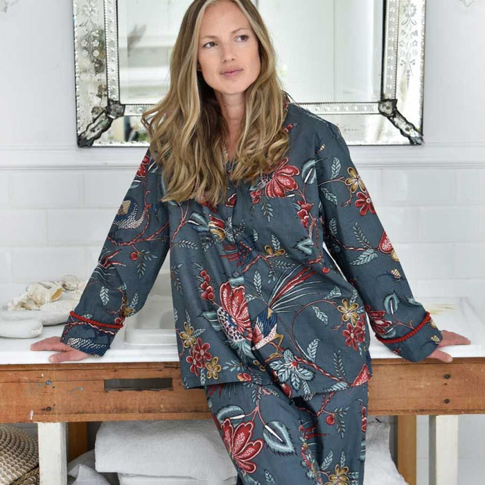 Grey Floral Print Pyjamas CH5315