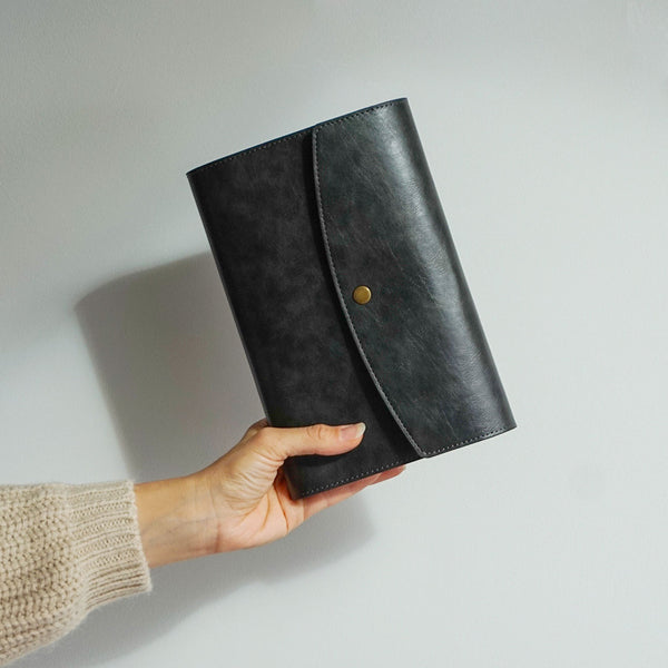 Vegan Leather Organiser | Cover For Planner In Black