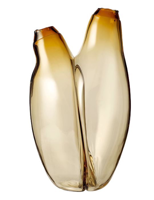 Bolia Amber Colored Glass Vase