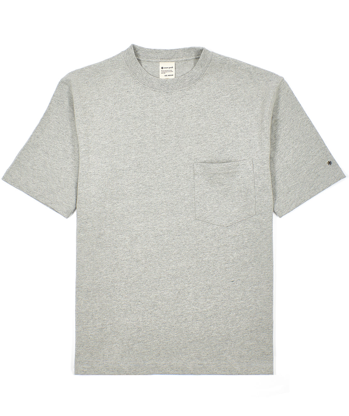 Small Marl Grey Recycled Cotton Heavy T Shirt