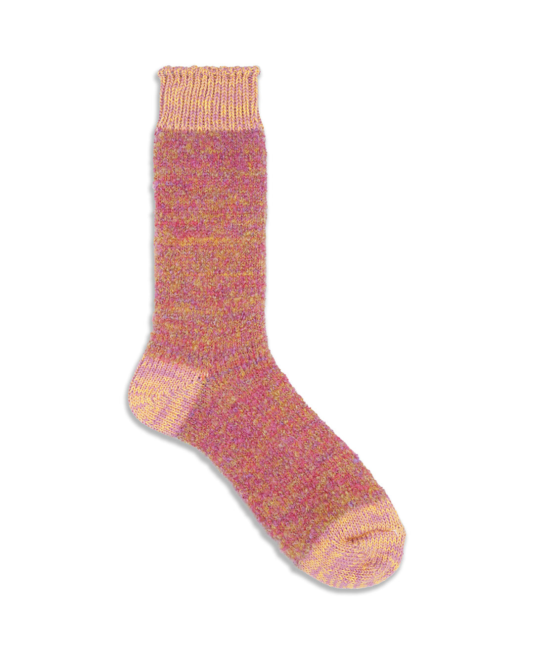 One Size Orange Mix Colour Mohair wool Socks