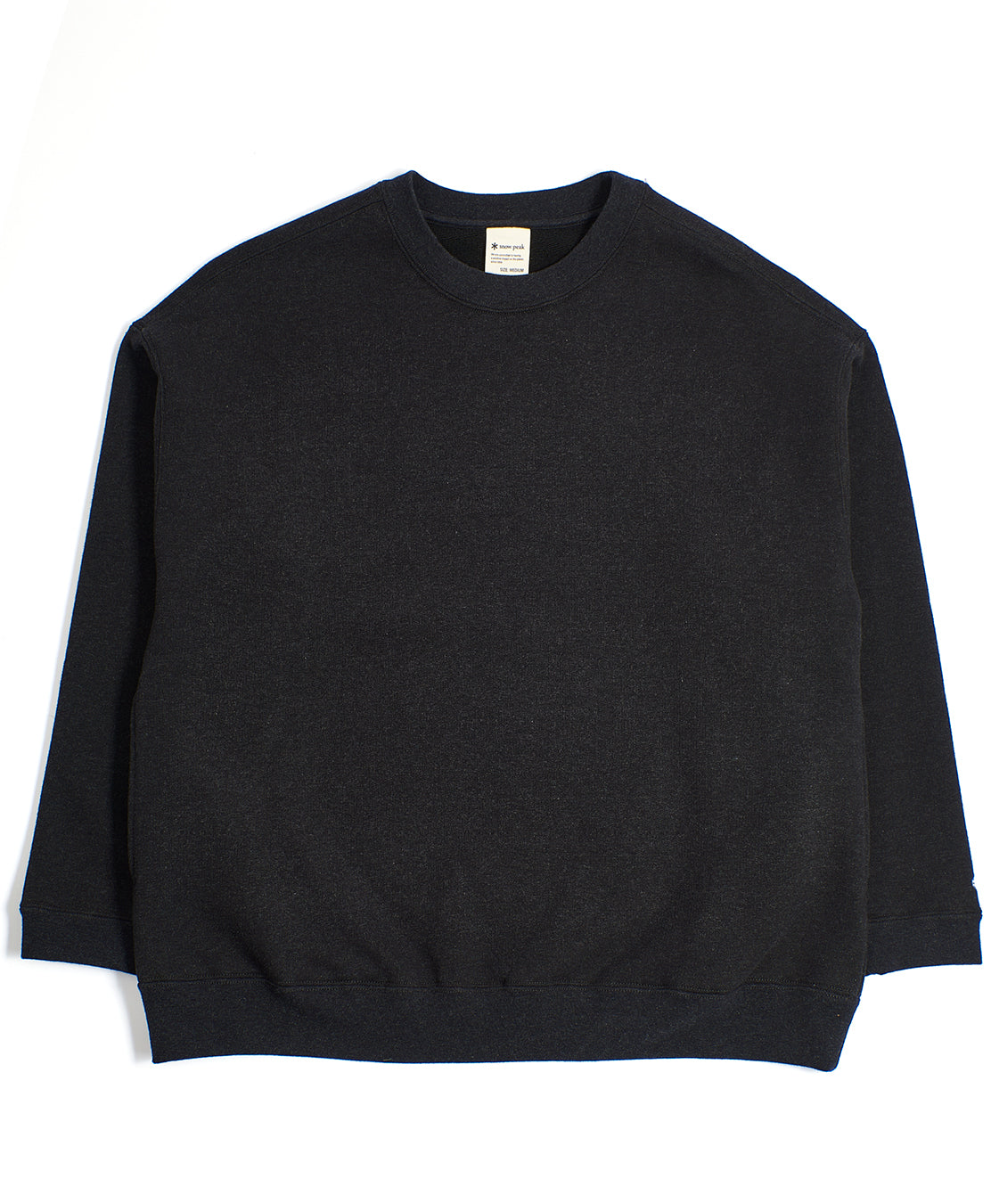 Black Recycled Cotton Crewneck Sweatshirt