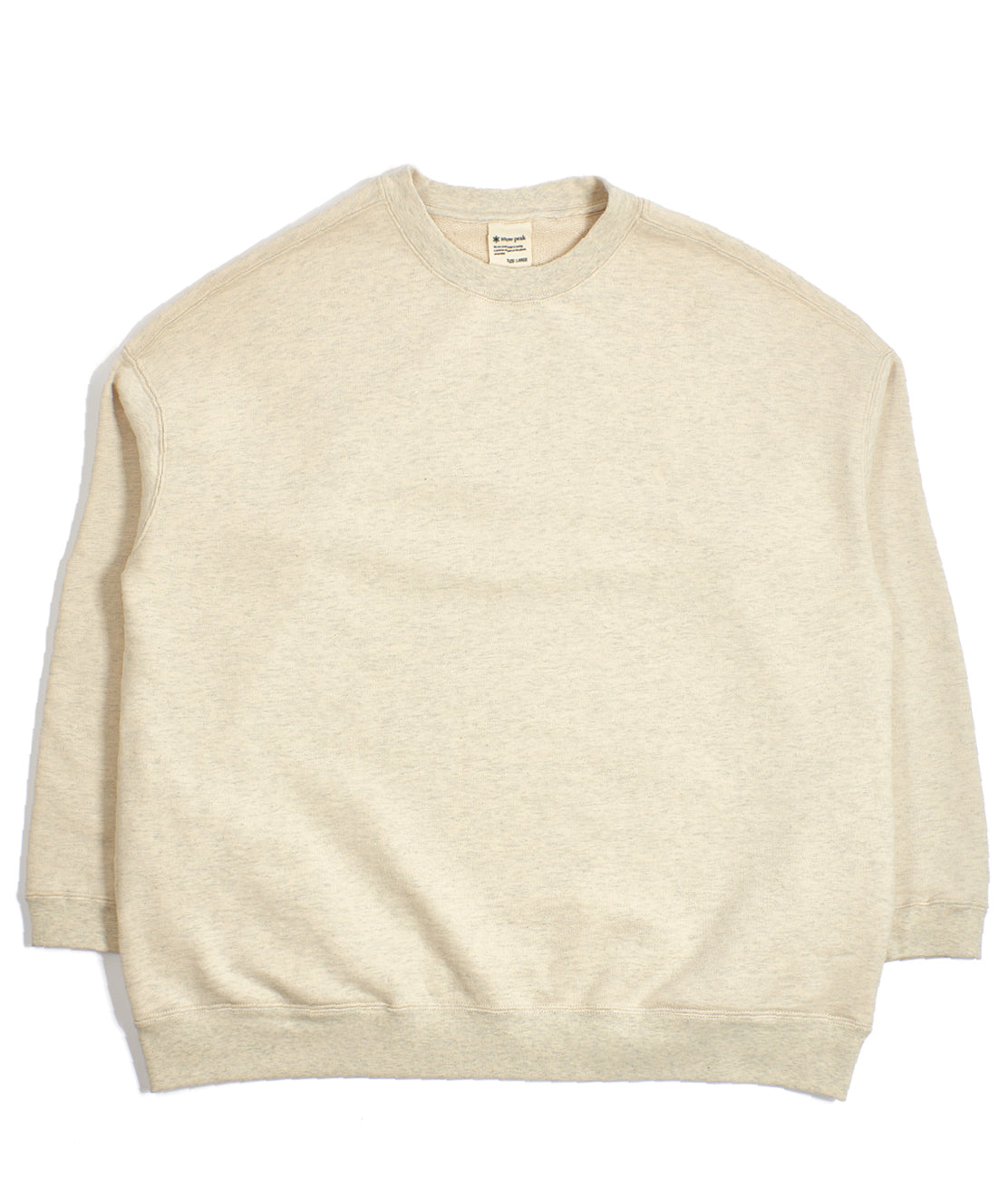 Oatmeal Recycled Cotton Crewneck Sweatshirt