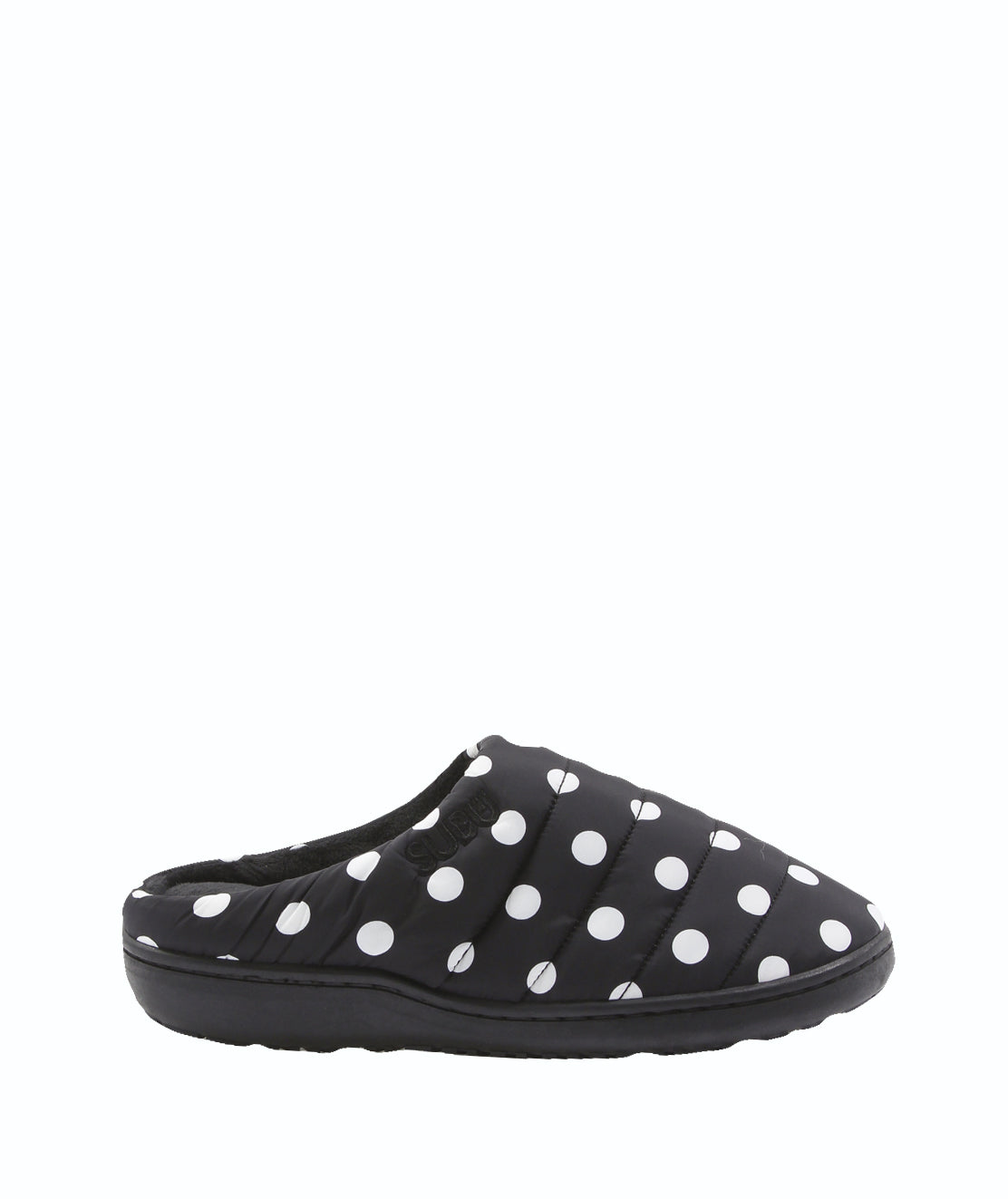 Black Dots Quilted Sandals