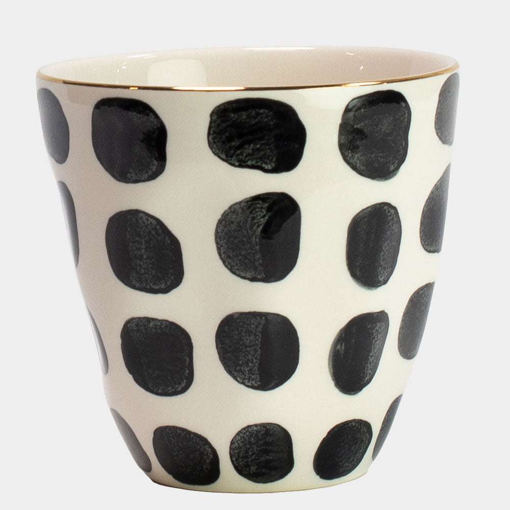Olsson & Jensen Set of 6 Vigdis Mugs with black dots 
