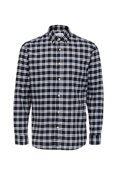 Black Checked Flannel Shirt