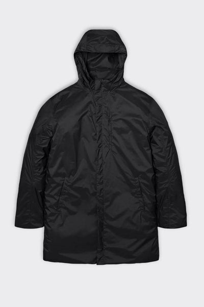 Padded Nylon Coat Black