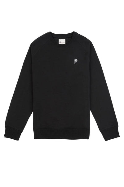 Chest Badge Crew Sweatshirt Black