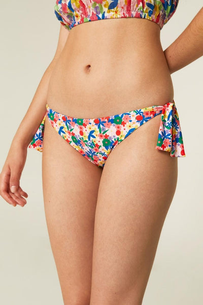 Multicolor Floral Print Bikini Briefs