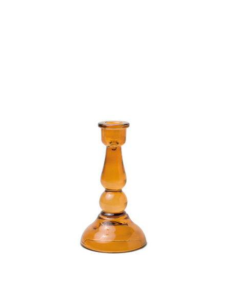 paddywax-amber-tall-glass-taper-holder
