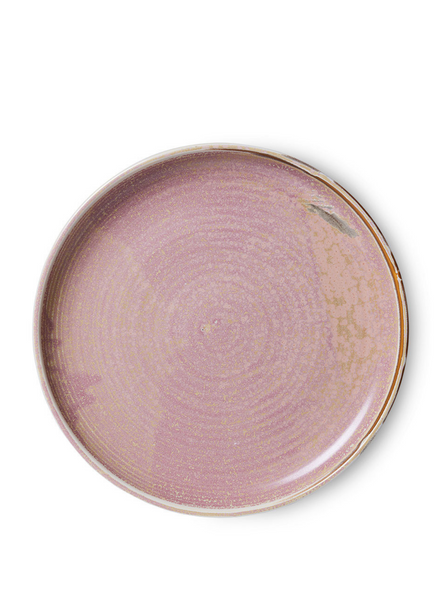 HK Living Chef Ceramics Dinner Plate In Rustic Pink